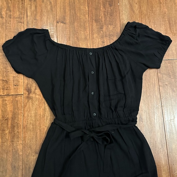 ASOS Off the Shoulder Black Maxi Dress Sz 4 - Picture 2 of 12